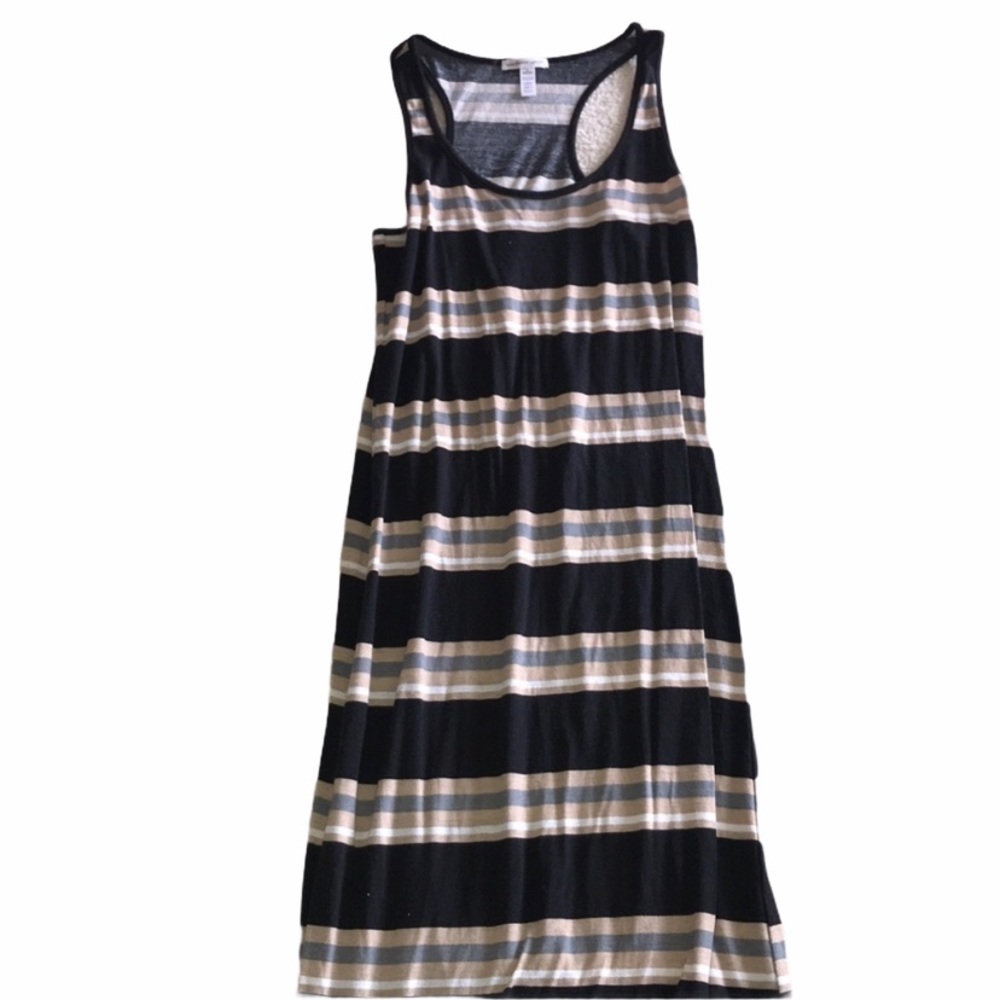 Ambiance Apparel Stripe Maxi Dress Size L